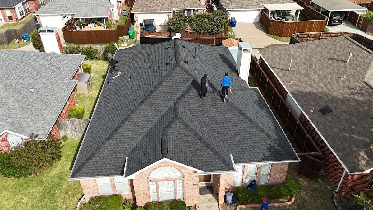 Slate & Tile Roof Repair work in progress on a Ensley property